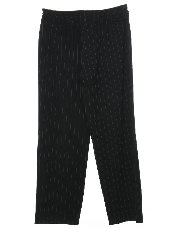 sleek trench coatBlack Striped Classic Trousers - W32 L31