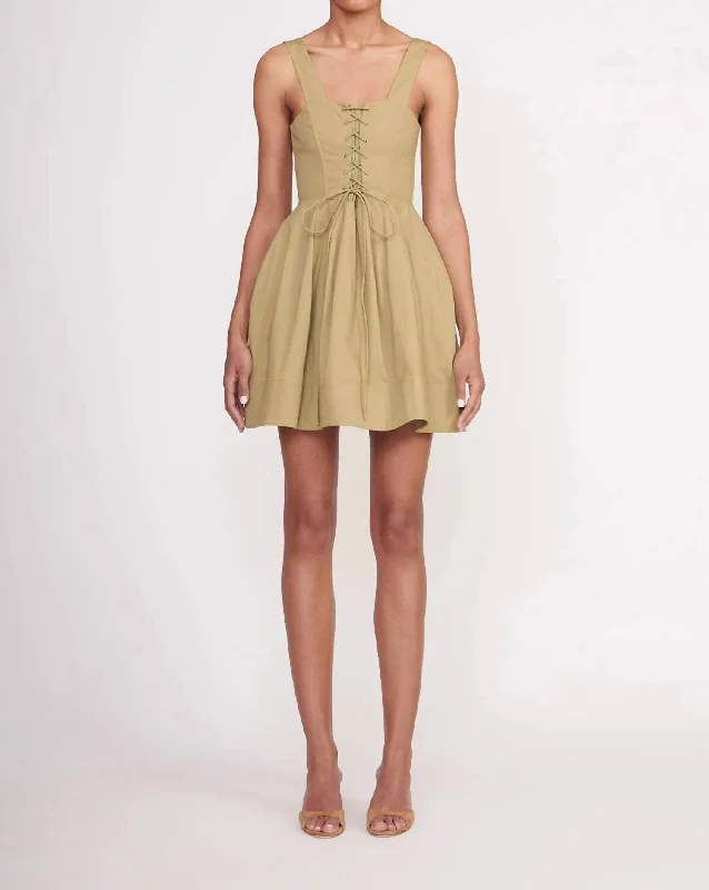 silk dressMini Sutton Dress In Khaki