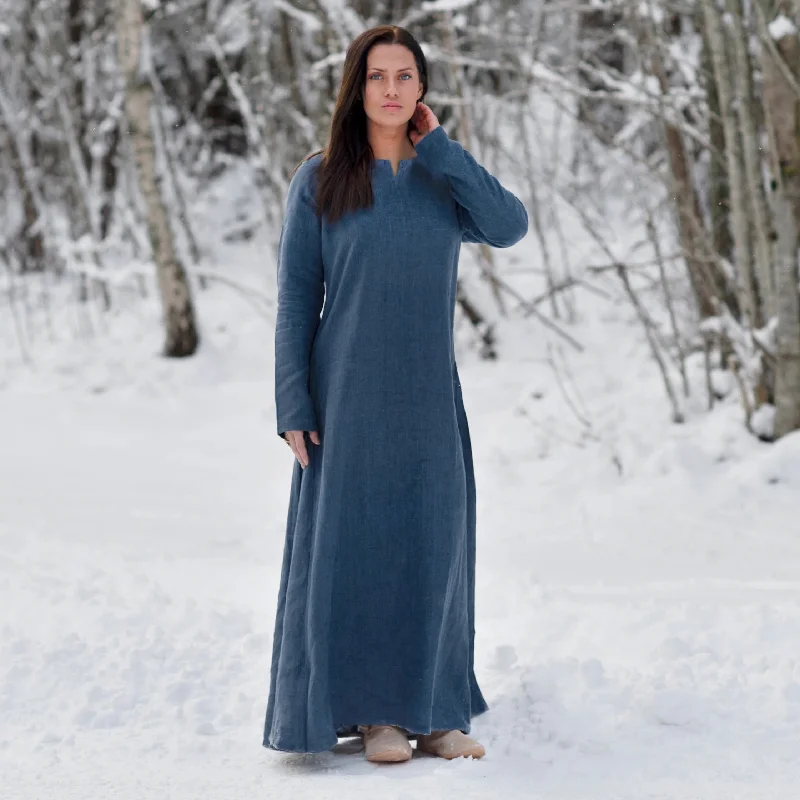 chic padded coatViking Dress, Linen, Blue