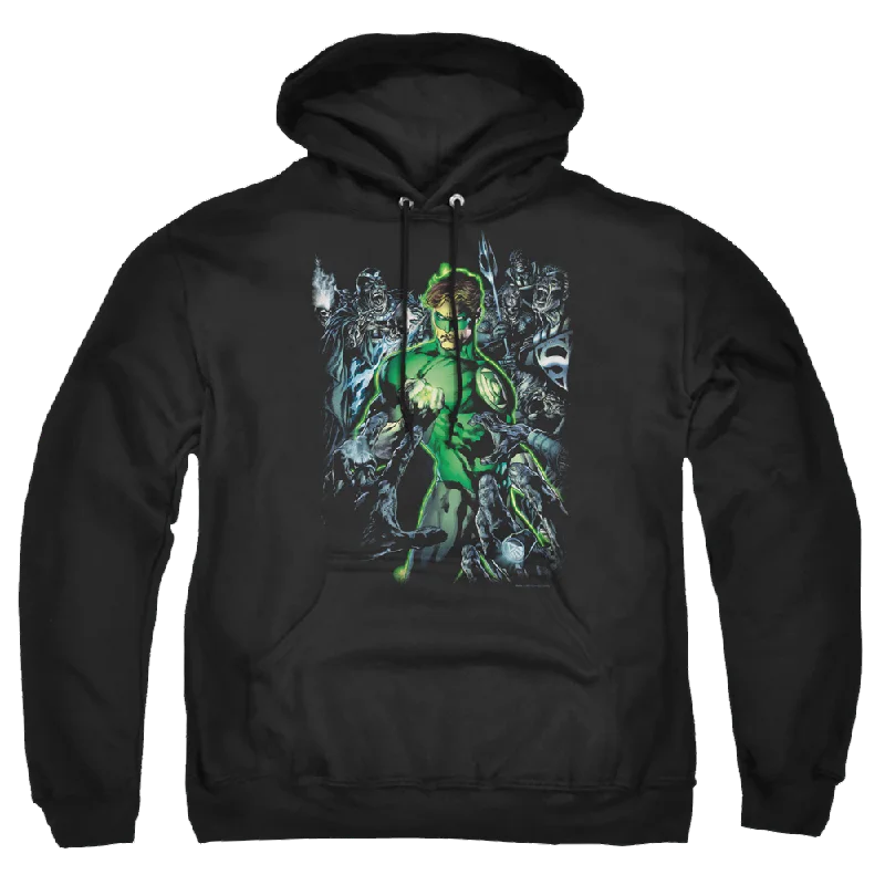 cozy pullover hoodieGreen Lantern Surrounded By Death - Pullover Hoodie