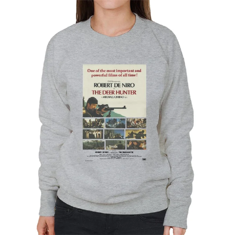 high-end athletic hoodieThe Deer Hunter Cinematic Montage Poster Women's Sweatshirt