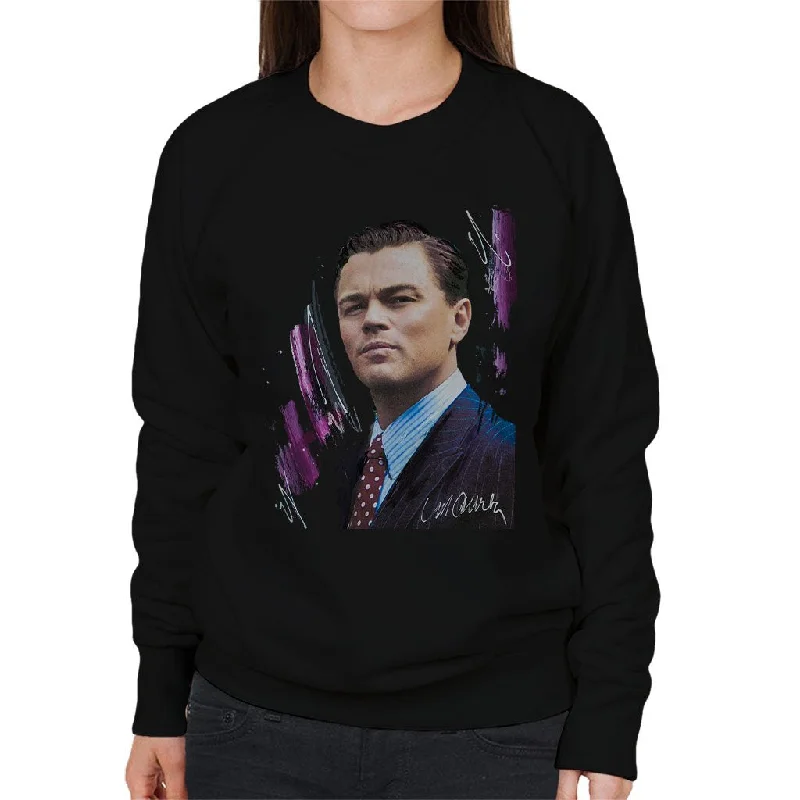 smooth fit athletic sweatshirtSidney Maurer Original Portrait Of Leonardo DiCaprio Women's Sweatshirt