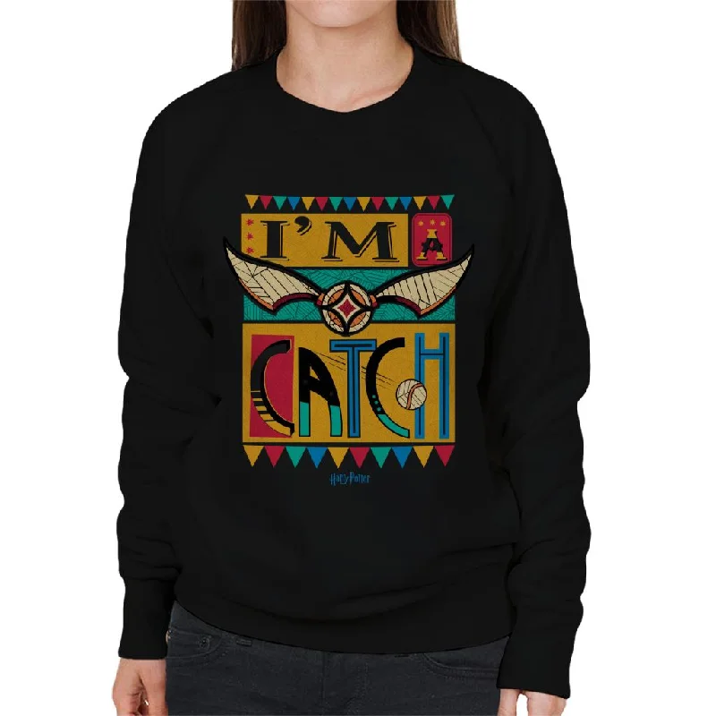 chic fitness hoodieHarry Potter Quidditch Im A Catch Women's Sweatshirt