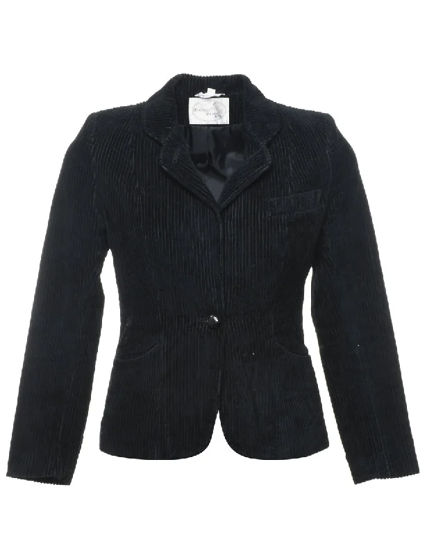 chic padded coatBlack Corduroy Blazer - S