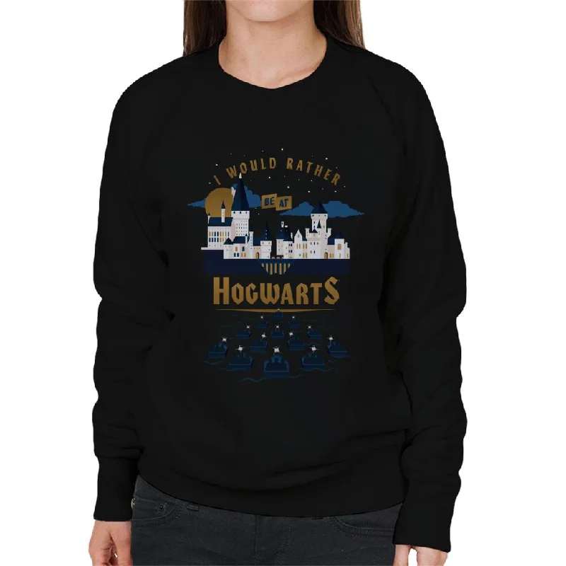 soft gym hoodieHarry Potter I Would Rather Be At Hogwarts Women's Sweatshirt