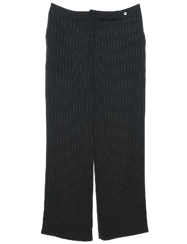 faux fur coatPinstripes Black Trousers - W32 L31