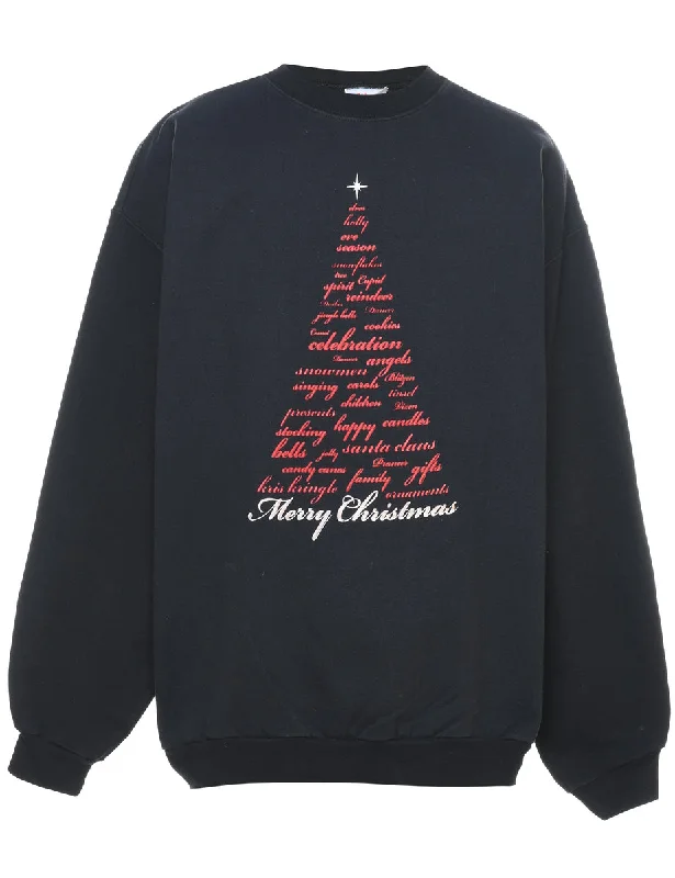 wool-blend coatFestive Season Christmas Sweatshirt - L