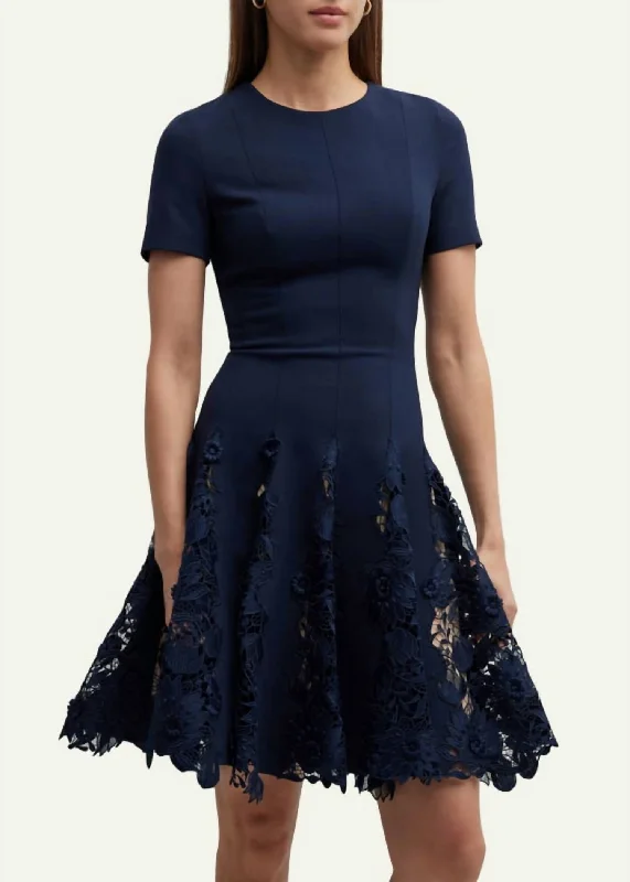 chic slip dressWater Lily Dress In Navy