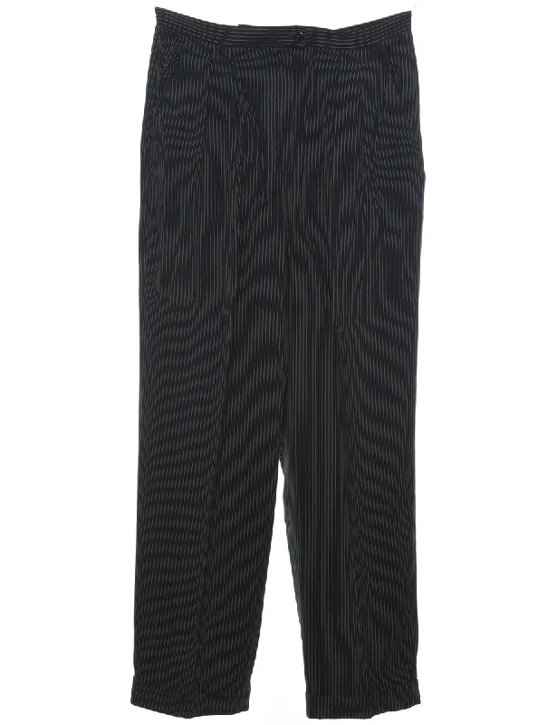 stylish raincoatPinstripes Black Trousers - W28 L28