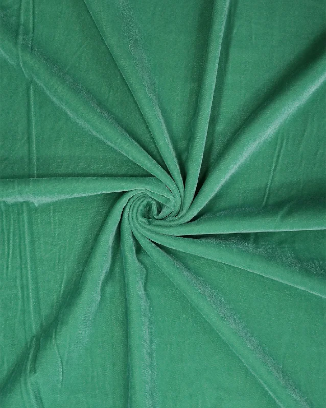 sleek dressGREEN PLAIN POLYESTER MICRO VELVET FABRIC ( WIDTH 58 INCHES )