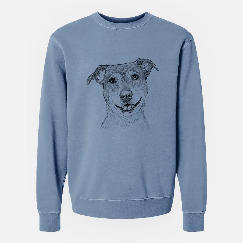 fashionable fitness sweatshirtBare Reese the Mountain Cur - Unisex Pigment Dyed Crew Sweatshirt