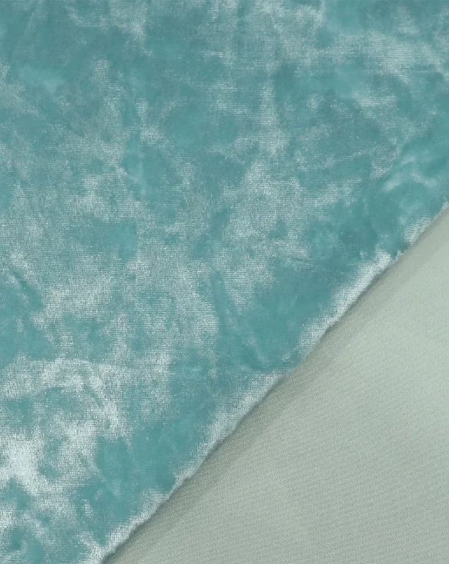 cocktail party dressMINT GREEN PLAIN CRUSH VELVET LYCRA FABRIC ( WIDTH 58 INCHES )