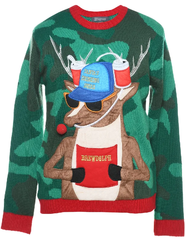 trendy bomber coatReindeer Christmas Jumper - S