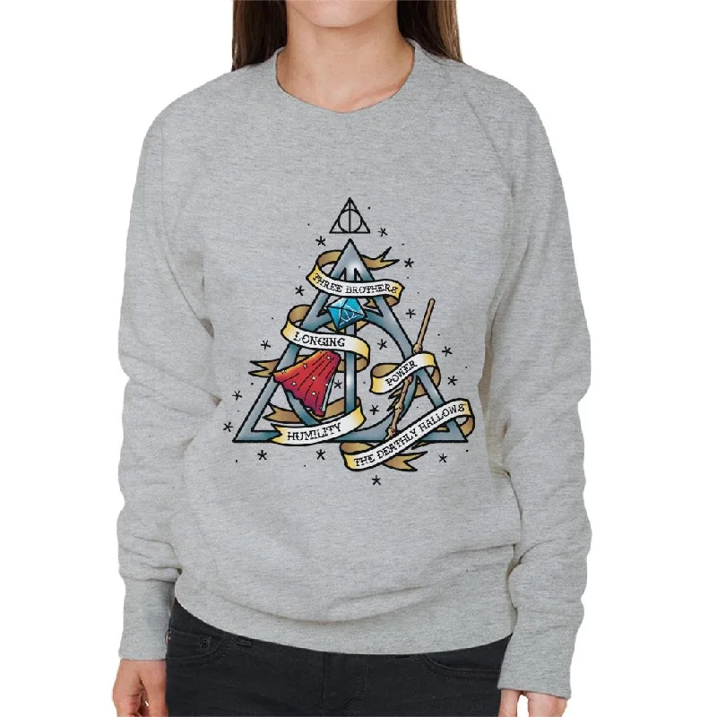 warm athletic hoodieHarry Potter The Deathly Hallows Women's Sweatshirt