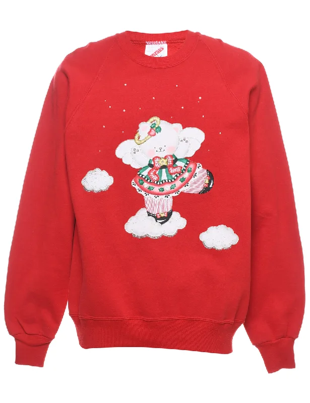 wool coatFestive Season Christmas Sweatshirt - L