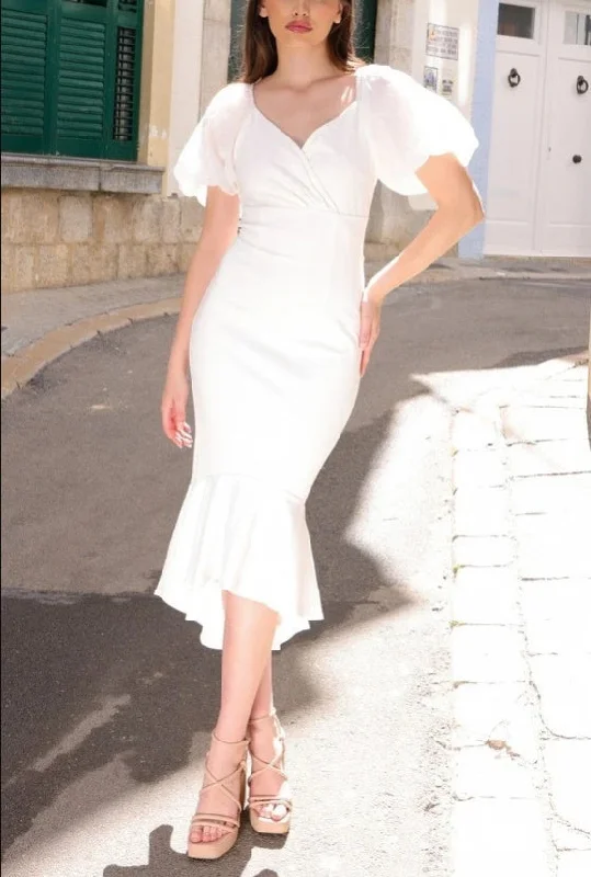 Closeout Sale DingJiDress Wedding Dress December Wedding Mermaid Cultivate Oneself Heart-shaped collar Puff Sleeves Elegant Simple Dress Closeout Sale DingJiDress Wedding Dress December Wedding Mermaid Cultivate Oneself Heart-shaped collar Puff Sleeves Elegant Simple Dress