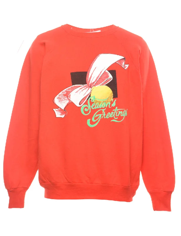 stylish lightweight coatRed Christmas Sweatshirt - L