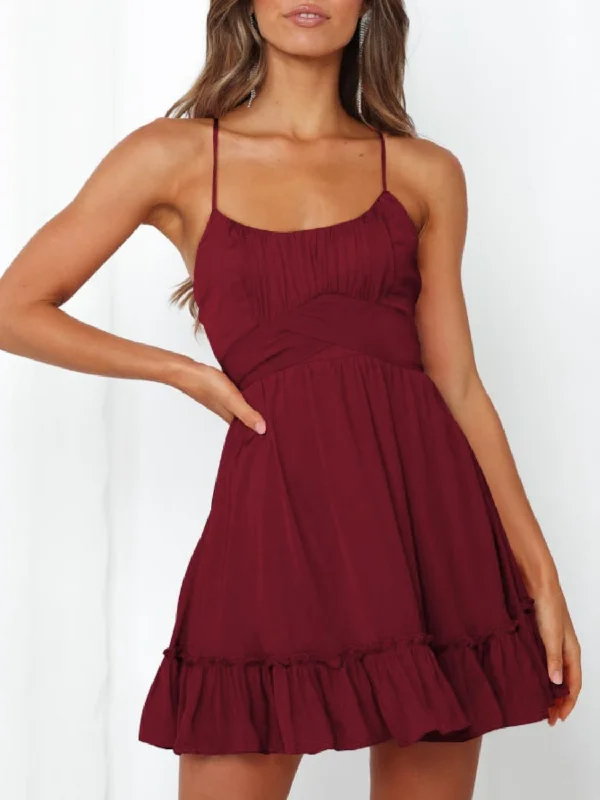 party-ready dressTied Crisscross Scoop Neck Cami Dress