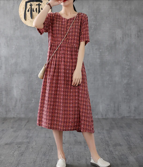 office dressStriped Long Sleeve Summer Spring Cotton Linen Women Dresses DZA20692