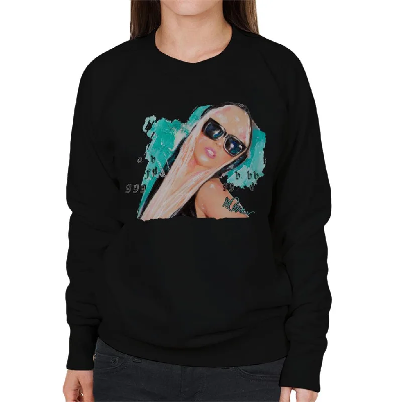 slim fit workout hoodieSidney Maurer Original Portrait Of Lady Gaga Shades Women's Sweatshirt