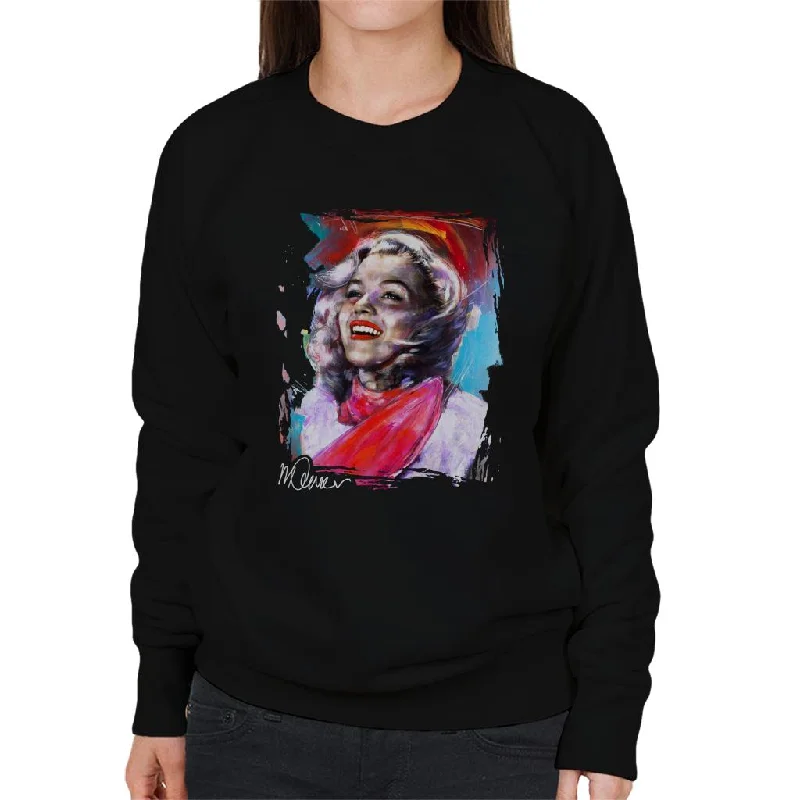 sleek sports hoodieSidney Maurer Original Portrait Of Marilyn Monroe Scarf Women's Sweatshirt