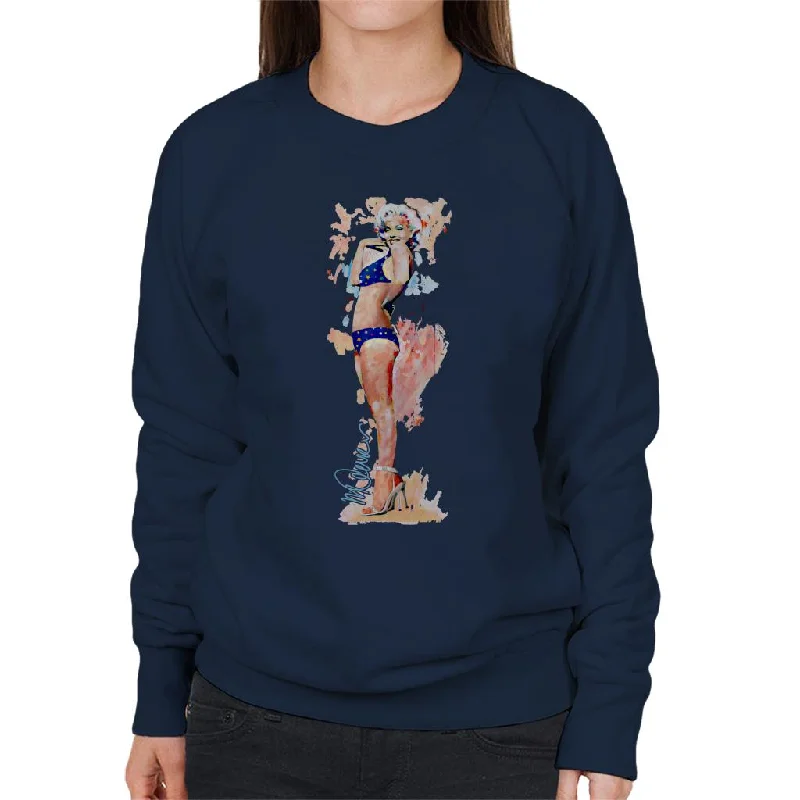 comfy workout wear hoodieSidney Maurer Original Portrait Of Marilyn Monroe Bikini Heels Women's Sweatshirt