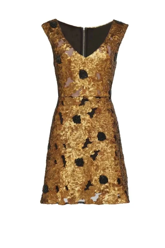 fitted dressCleopatra Dress In Gold