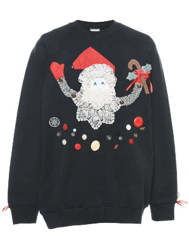 street style coatSanta Claus Christmas Sweatshirt - XL