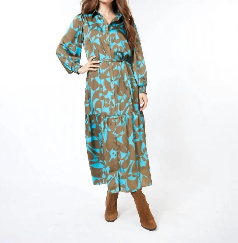 oversized dressExpressive Long Root Dress In Roots Print