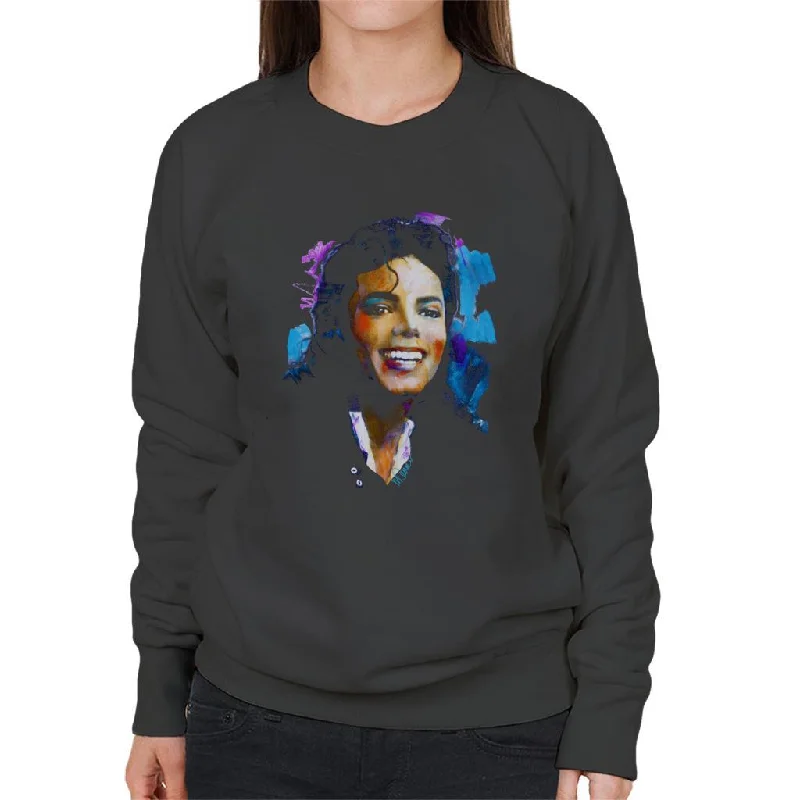 gym ready hoodieSidney Maurer Original Portrait Of Michael Jackson Smile Women's Sweatshirt