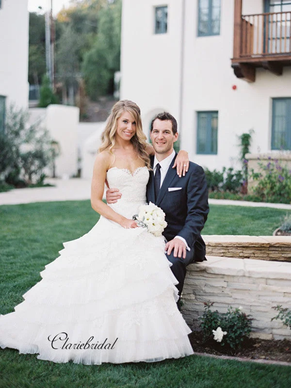 Buy More, Save More Strapless Fluffy A-line Wedding Dresses, Elegant Lace Bridal Wedding Dresses Buy More, Save More Strapless Fluffy A-line Wedding Dresses, Elegant Lace Bridal Wedding Dresses