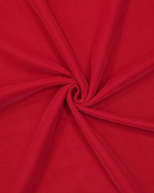 elegant evening dressRED PLAIN POLYESTER MICRO VELVET FABRIC ( WIDTH 58 INCHES )