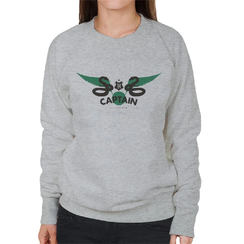 trendy gym wear hoodieHarry Potter Golden Snitch Captain Slytherin Women's Sweatshirt