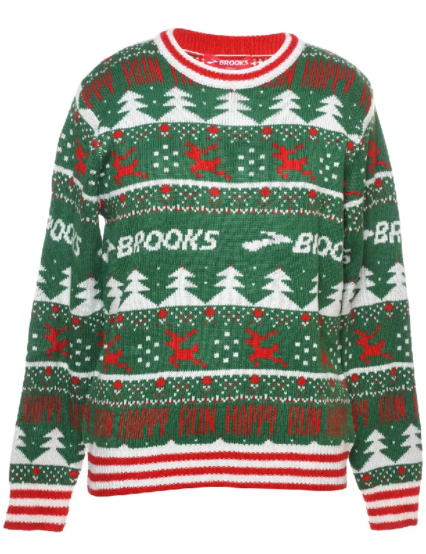 stylish peacoatChristmas Tree Design Jumper - S