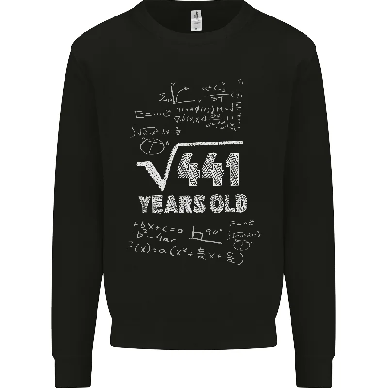 athletic style hoodie21st Birthday 21 Year Old Geek Funny Maths Mens Sweatshirt Jumper