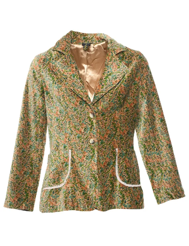 modern outerwearDitzy Floral Print Blazer - M