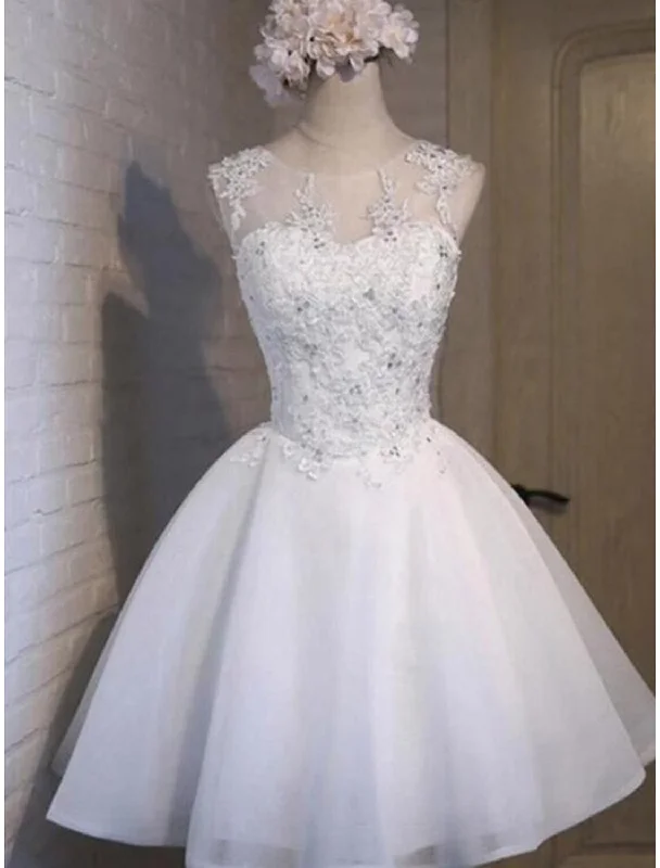 Special Buy A-Line Homecoming Dresses Floral Dress Holiday Short / Mini Sleeveless Jewel Neck Tulle with Appliques Special Buy A-Line Homecoming Dresses Floral Dress Holiday Short / Mini Sleeveless Jewel Neck Tulle with Appliques