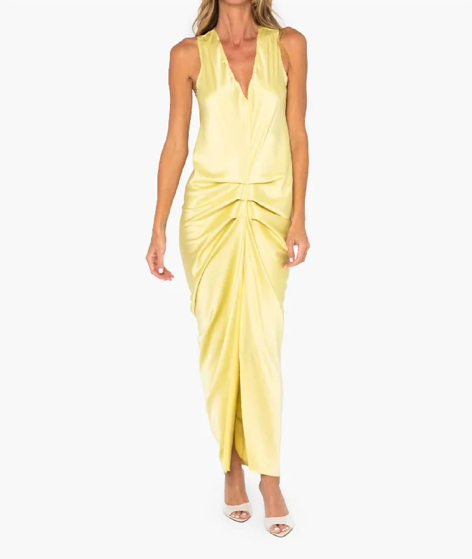 pleated maxi dressCasey Maxi Dress In Honeysuckle