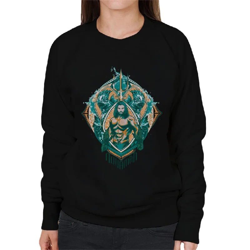 retro sports hoodieAquaman Vs Karathen The Sea Monster Women's Sweatshirt