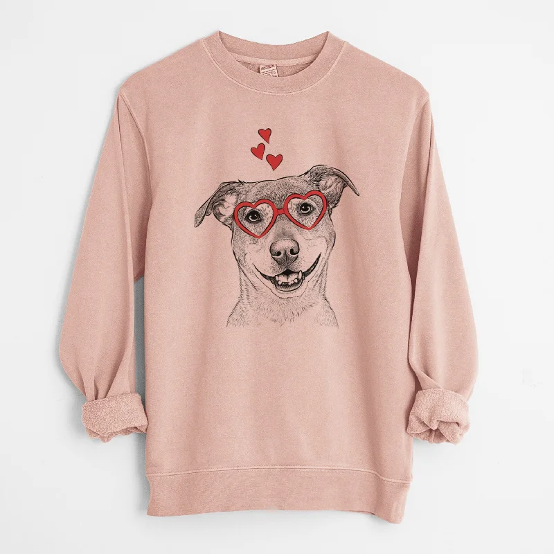 sleek sports hoodieValentine Reese the Mountain Cur - Unisex Pigment Dyed Crew Sweatshirt