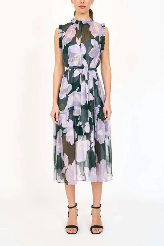 casual evening dressGemma Dress In Green Blossom