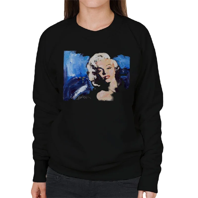 fitted workout sweatshirtSidney Maurer Original Portrait Of Marilyn Monroe Blonde Bombshell Women's Sweatshirt