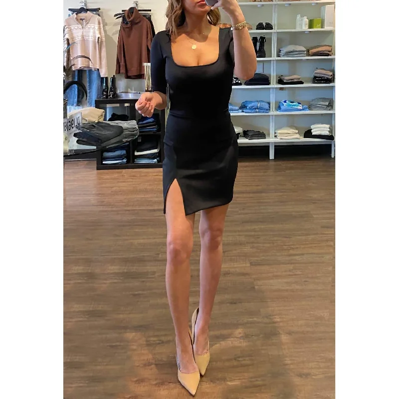 satin midi dressMarcia Mini Dress In Black