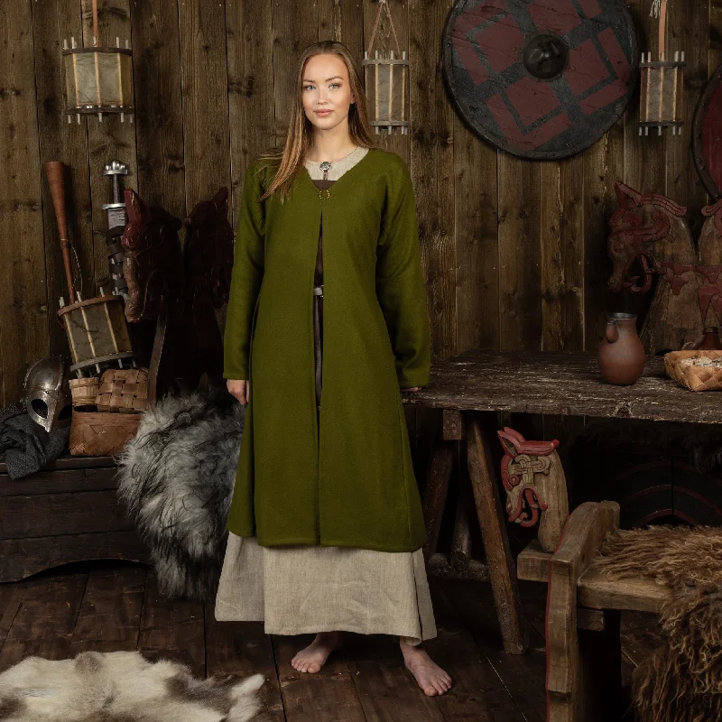 fashion coat with hoodBirka Coat, Olive Green