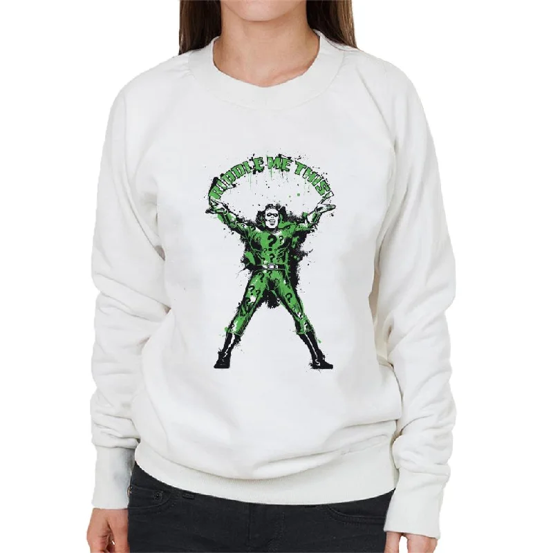 premium gym hoodieBatman The Riddler Riddle Me This Women's Sweatshirt