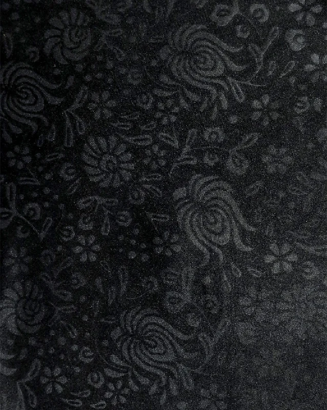 modern dressBLACK EMBOSSED VELVET FABRIC ( WIDTH 58 INCHES )