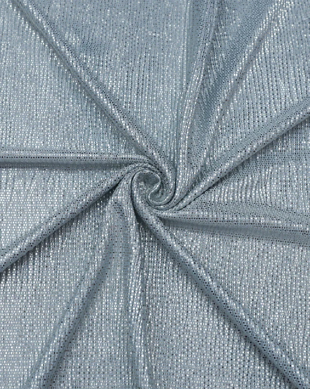 cocktail party dressCYAN POLYESTER LUREX PLEATED FABRIC ( WIDTH 58 INCHES )