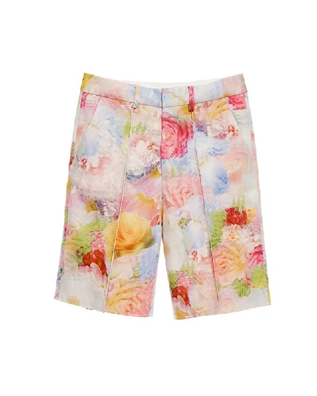 textured dressMulti Print Flower Print Long Shorts