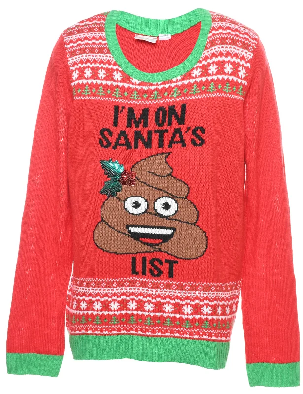 fitted coatFestive Season Christmas Jumper - XL