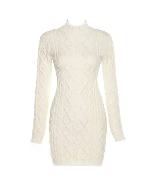 wrap dressBackless Cable Knit Dress